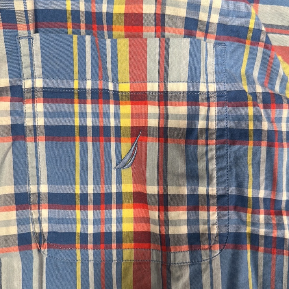 Nautica - Classic Fit / Stretch - Dress Shirt - Plaid - XL - Picture 7 of 9